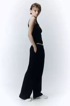 Широкие джоггеры H&M, черный