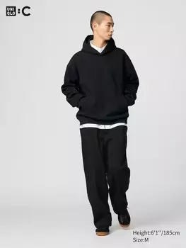 Широкие джоггеры Uniqlo, цвет 09 черный