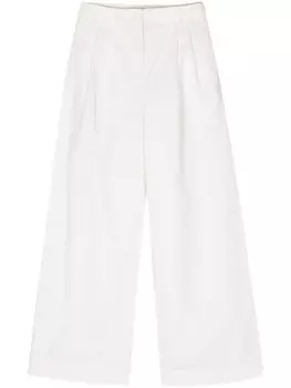 Широкие фактурные брюки Simkhai, белый