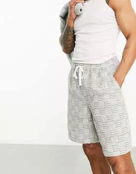 Широкие фактурные шорты средней длины в клетку ASOS DESIGN