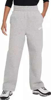 Широкие флисовые брюки Nike для девочек Club