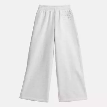 Широкие флисовые брюки Reebok, бежевый