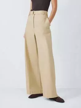 Широкие хлопчатобумажные брюки John Lewis, бежевый