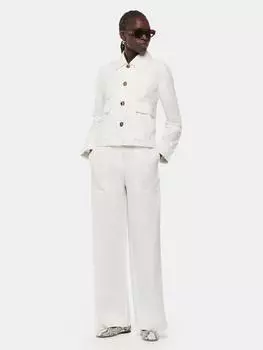 Широкие хлопчатобумажные брюки рут Whistles, белый