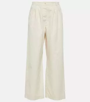 Широкие хлопковые брюки A.P.C., белый