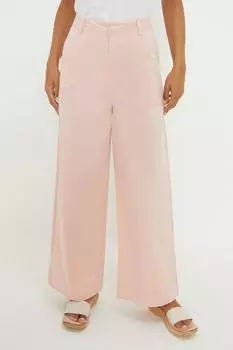 Широкие хлопковые брюки Dorothy Perkins, розовый