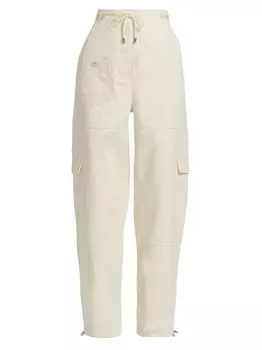 Широкие хлопковые брюки карго Totme, экру