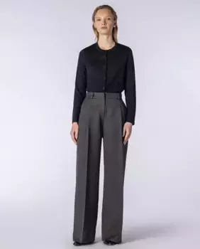 Широкие и гладкие женские брюки Naulover, темно-серый