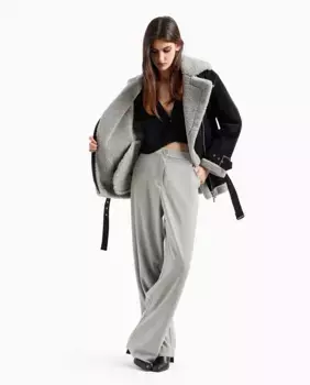 Широкие и прямые женские брюки из капсулы A LINE Armani Exchange, цвет Verde Agua
