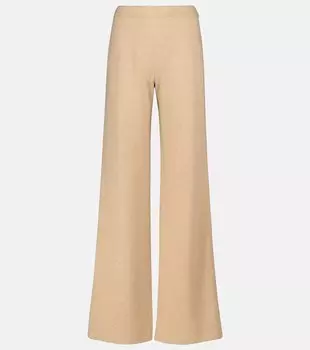 Широкие кашемировые трикотажные брюки Lexington LORO PIANA, бежевый