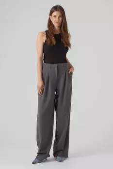 Широкие классические брюки Vero Moda, серый