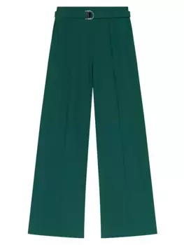 Широкие костюмные брюки Maje, цвет bottle green