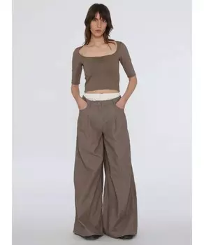 Широкие костюмные брюки с прикрепленными контрастными Remain, мультиколор