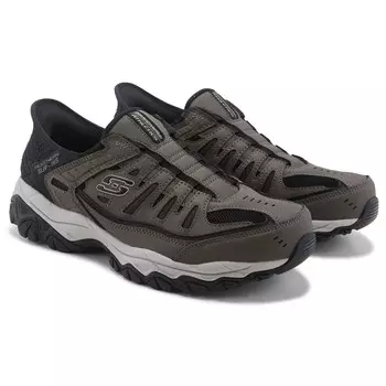 Широкие кроссовки Slip-Ins afterburn Skechers, коричневый