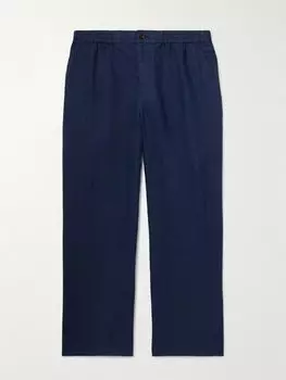 Широкие льняные брюки Arthur с завязками на талии MR P., синий