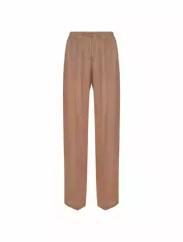 Широкие льняные брюки Kiton, бежевый