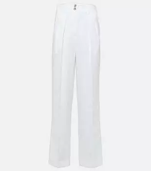 Широкие льняные брюки Loro Piana, белый