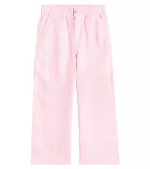 Широкие льняные брюки Polo Ralph Lauren, розовый