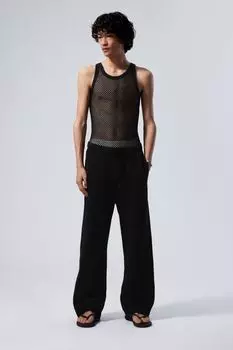 Широкие махровые спортивные штаны "астро" Weekday, черный