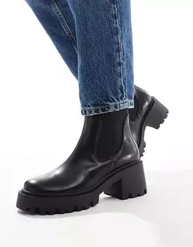 Широкие массивные ботинки челси Rowan черного цвета ASOS DESIGN