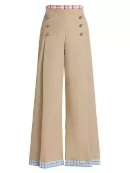 Широкие матросские брюки на пуговицах Rosie Assoulin, светло-бежевый