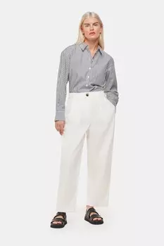 Широкие миниатюрные брюки Bethany из белого хлопка Whistles, белый