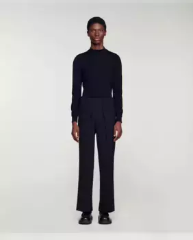 Широкие мужские брюки Sandro, черный