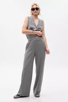 Широкие ноги и высокая талия Gap, серый