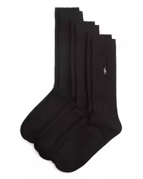 Широкие носки в рубчик Polo Ralph Lauren, черный