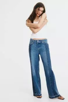 Широкие обычные джинсы H&M, синий