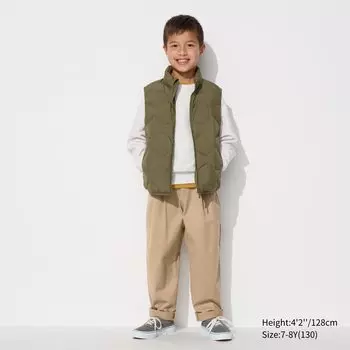 Брюки широкие UNIQLO, бежевый