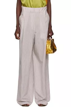 Широкие плиссированные брюки Dries Van Noten, серый