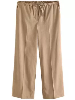 Широкие плиссированные брюки Next, бежевый