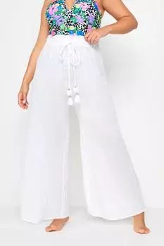 Широкие пляжные брюки Yours, белый