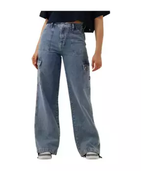 Широкие практичные джинсы с высокой талией Tommy Jeans, синий