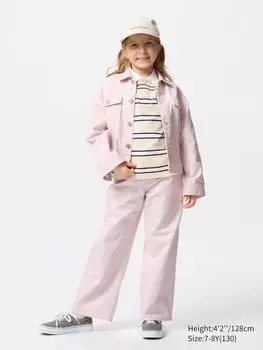 Широкие прямые джинсы Uniqlo, цвет 10 розовый