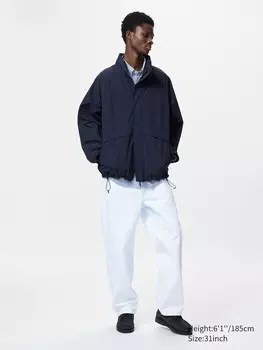 Широкие прямые джинсы Uniqlo, цвет 60 синий