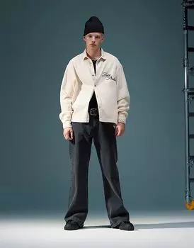 Широкие расклешенные джинсы черного цвета ASOS DESIGN