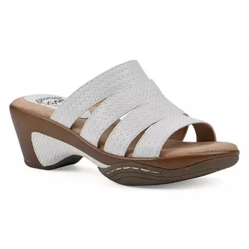 Широкие сандалии на платформе Valora White Mountain, white woven