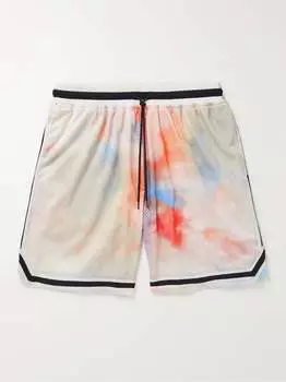 Широкие сетчатые шорты Game с принтом и шнурком JOHN ELLIOTT, белый