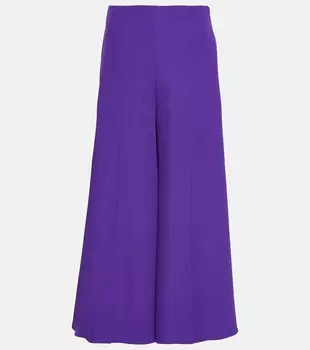 Широкие шелковые брюки VALENTINO, фиолетовый