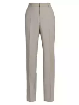 Широкие шерстяные брюки Ami Paris, серо-коричневый