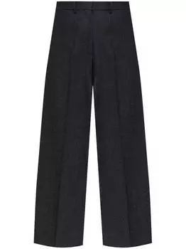 Широкие шерстяные брюки Givenchy, серый