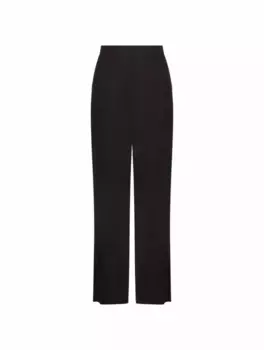 Широкие шерстяные брюки Kiton, черный