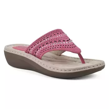 Широкие шлепанцы Comate на танкетке Cliffs By White Mountain, фуксия