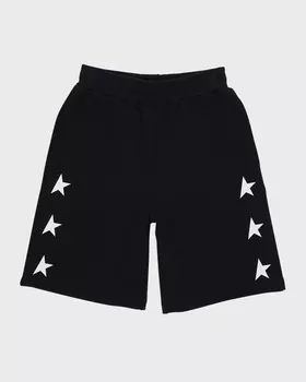 Широкие шорты для мальчика со звездным принтом, размер 12 Golden Goose
