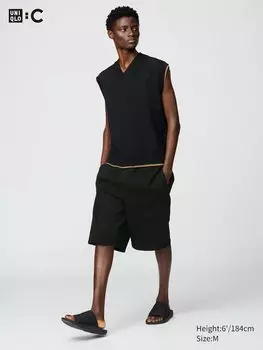 Широкие шорты для похудения Uniqlo, черный
