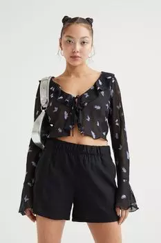 Широкие шорты H&M, черный