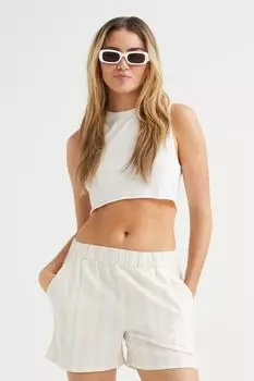 Широкие шорты H&amp;M, кремовый/полосатый