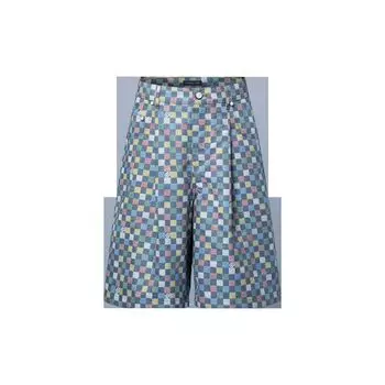 Широкие шорты из шамбре Damier Louis Vuitton, мультиколор
